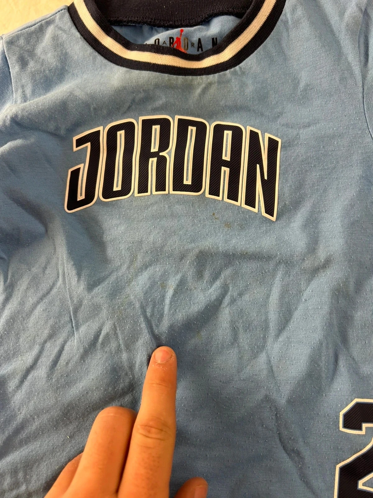 Camiseta azul claro para niños Jordan 24 meses – photo 4